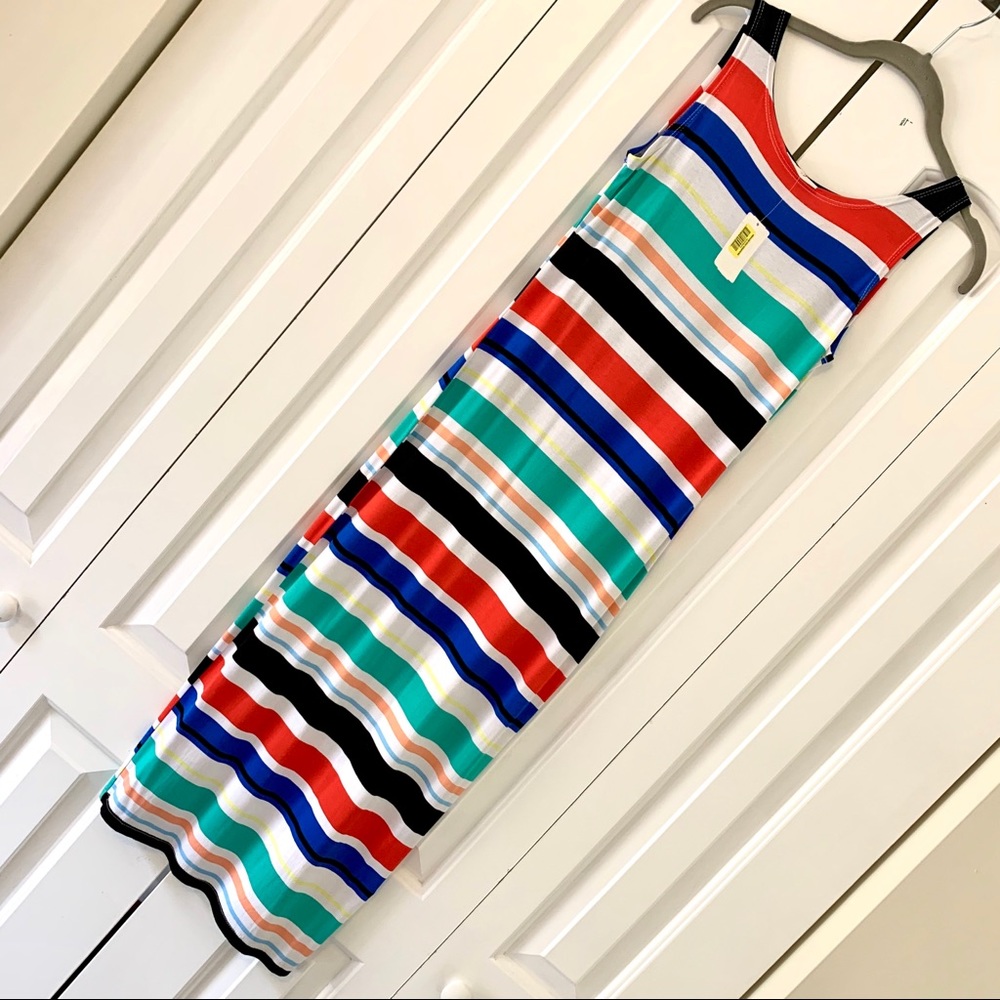 NWT Anthropologie RD Striped Midi Dress